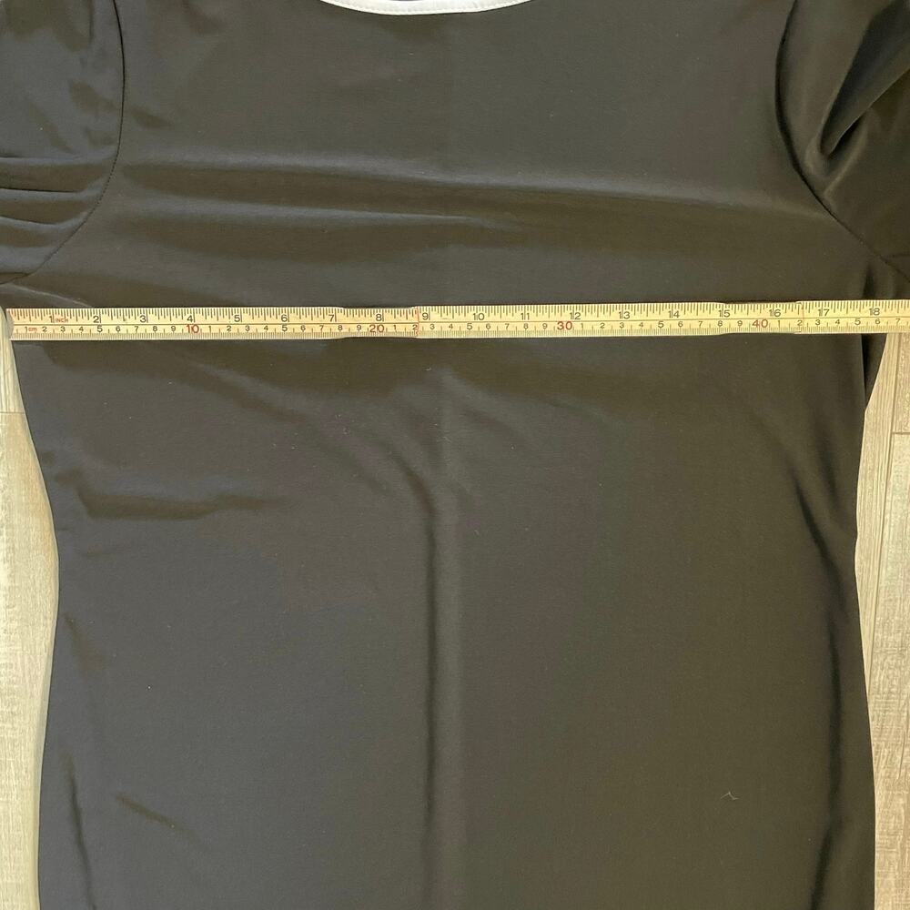 Nik And Nash Womens Dress Sz L Black Long Bell Sleeves Midi Boat Neck - Picture 5 of 11